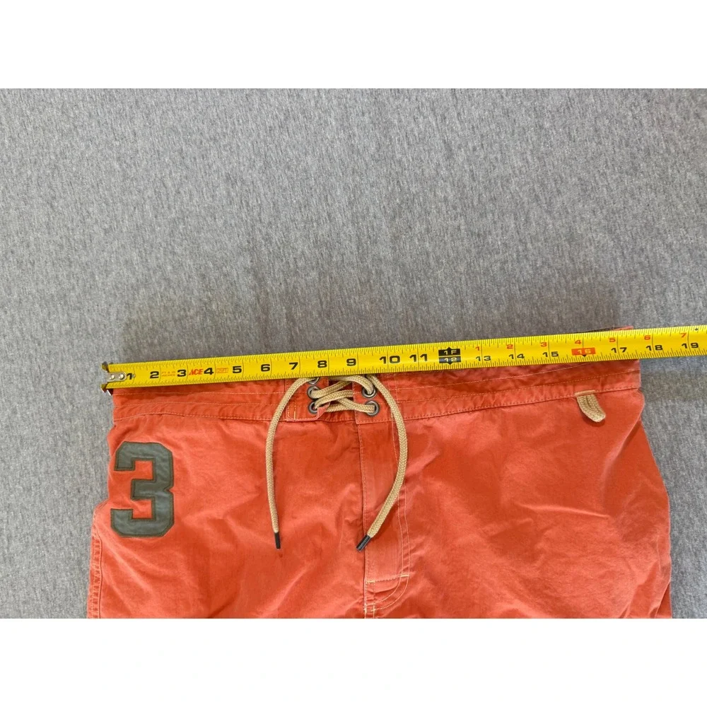 Polo Ralph Lauren Big Pony Swim Trunks Orange Green Logo Mens Large Board Shorts